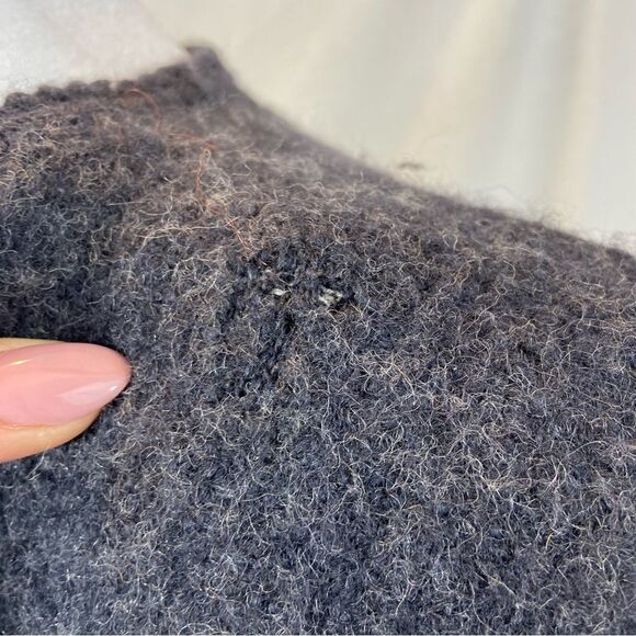 Vintage Tally-Ho Wool Button Front Grey and Burgundy Cardigan‎ Size Medium - Picture 9 of 9